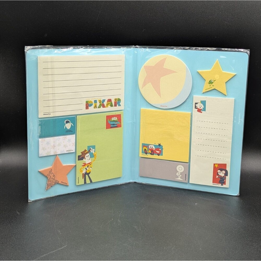 Disney Parks The World Of Pixar 10 Notepad Sticky Note Set New Sealed
